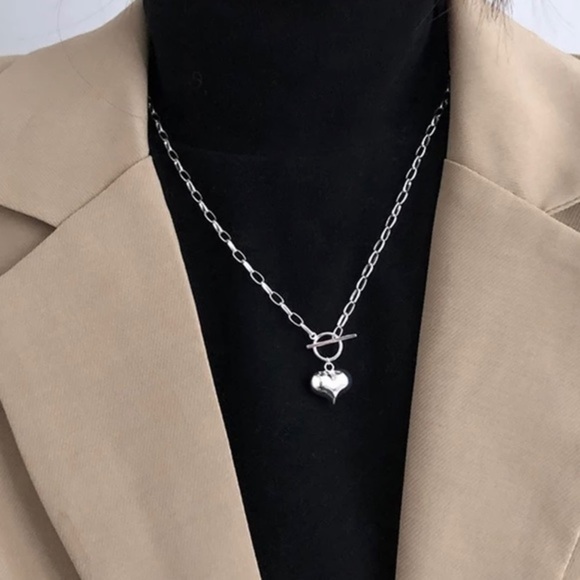 925 STERLING SILVER HEART CHARM PENDANT NECKLACE - Picture 5 of 7